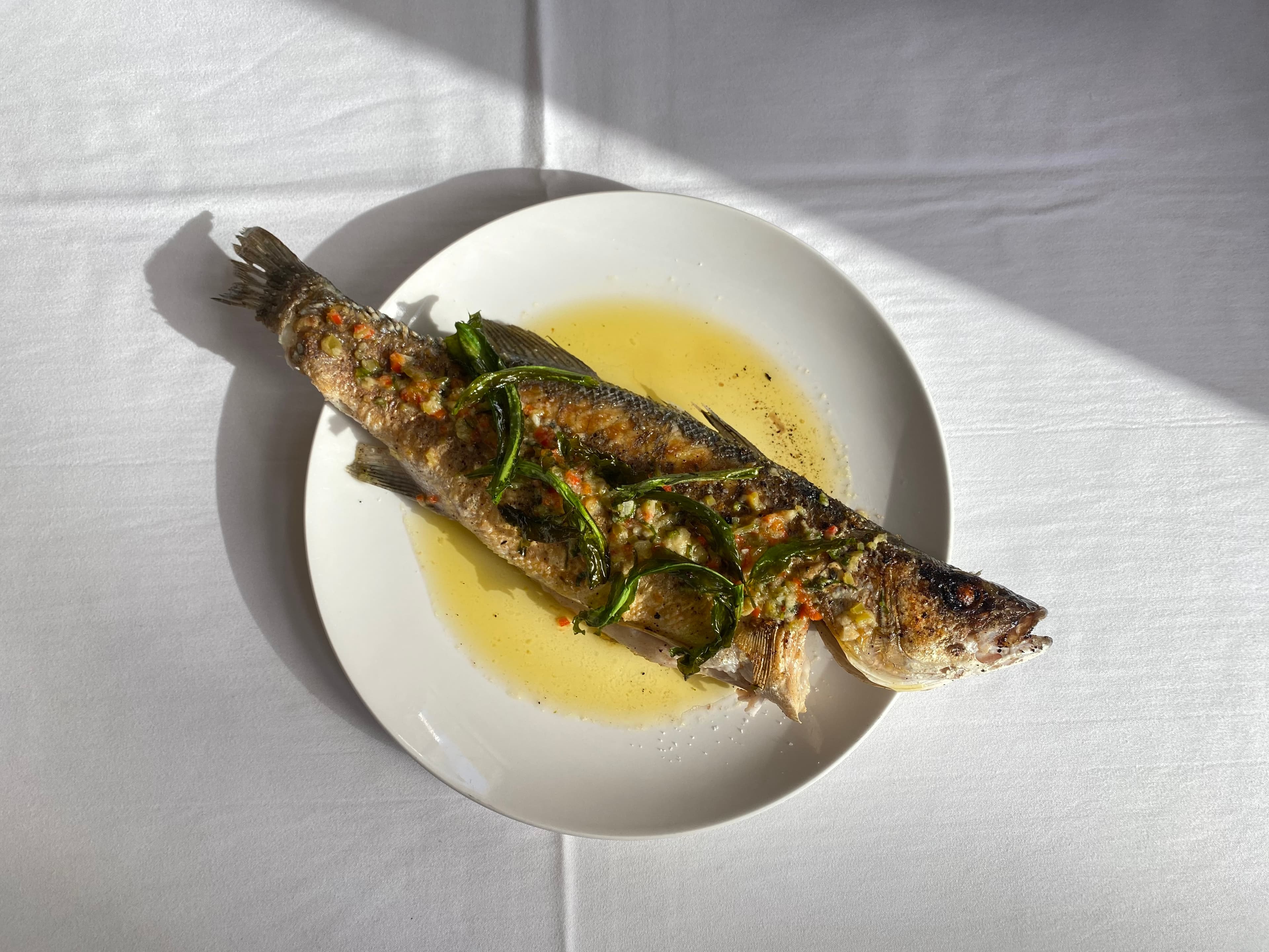 Whole roasted fish